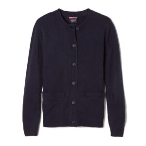 Unisex Navy Crew Neck Sweater Cardigan