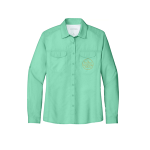 Port Authority® Long Sleeve UV Daybreak Shirt with logo on pocket
