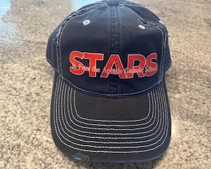 Navy/Lt. Blue Distressed Ballcap with Mascot name and school name