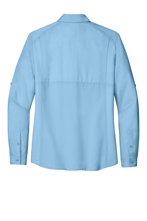 Port Authority® Women's Long Sleeve UV Daybreak Shirt with logo on pocket - Image 5