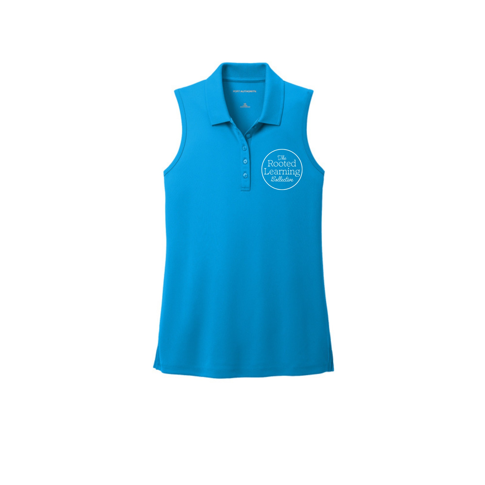 Port Authority® Women's Dry Zone® UV Micro-Mesh Sleeveless Polo with left chest imprint - Image 3