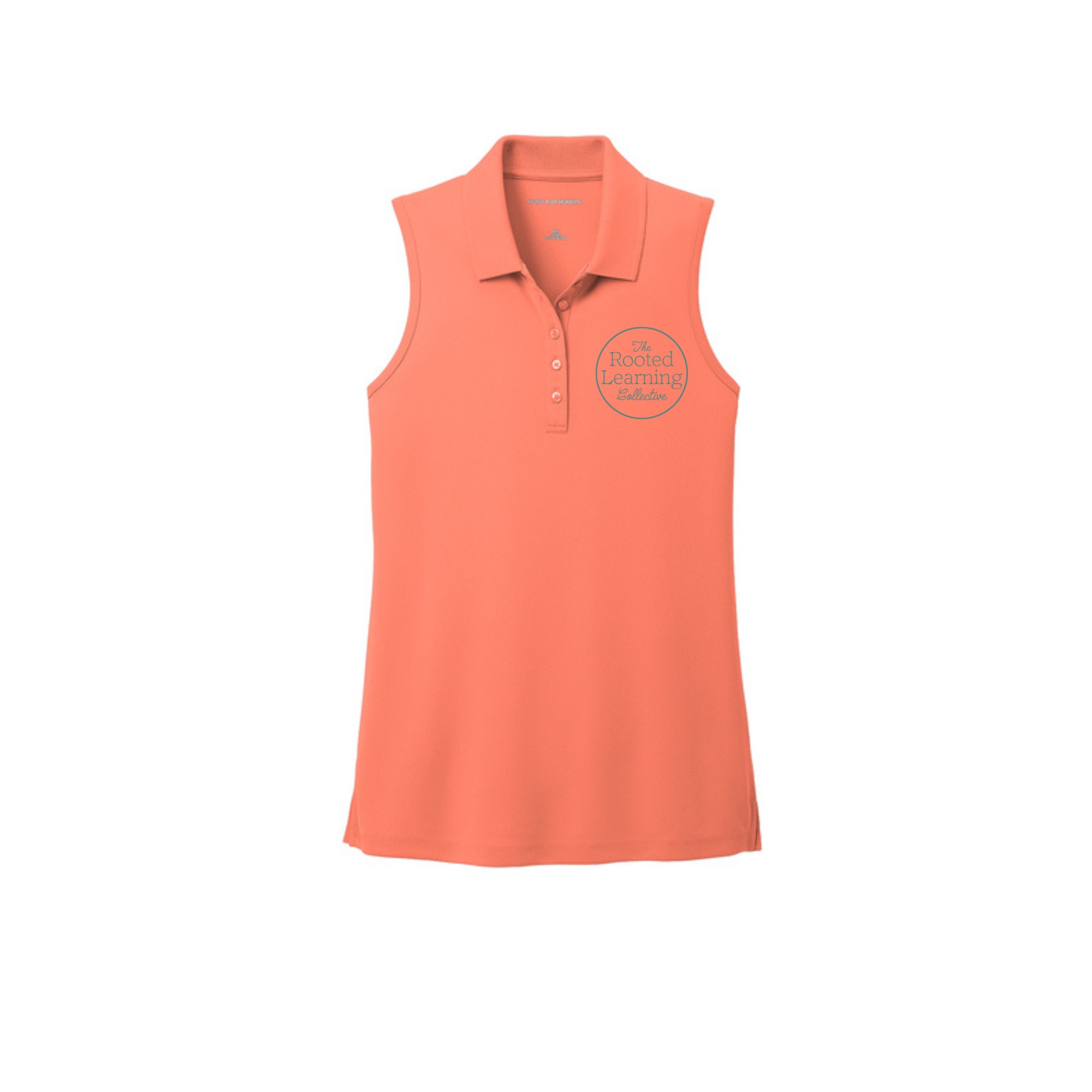 Port Authority® Women's Dry Zone® UV Micro-Mesh Sleeveless Polo with left chest imprint - Image 2