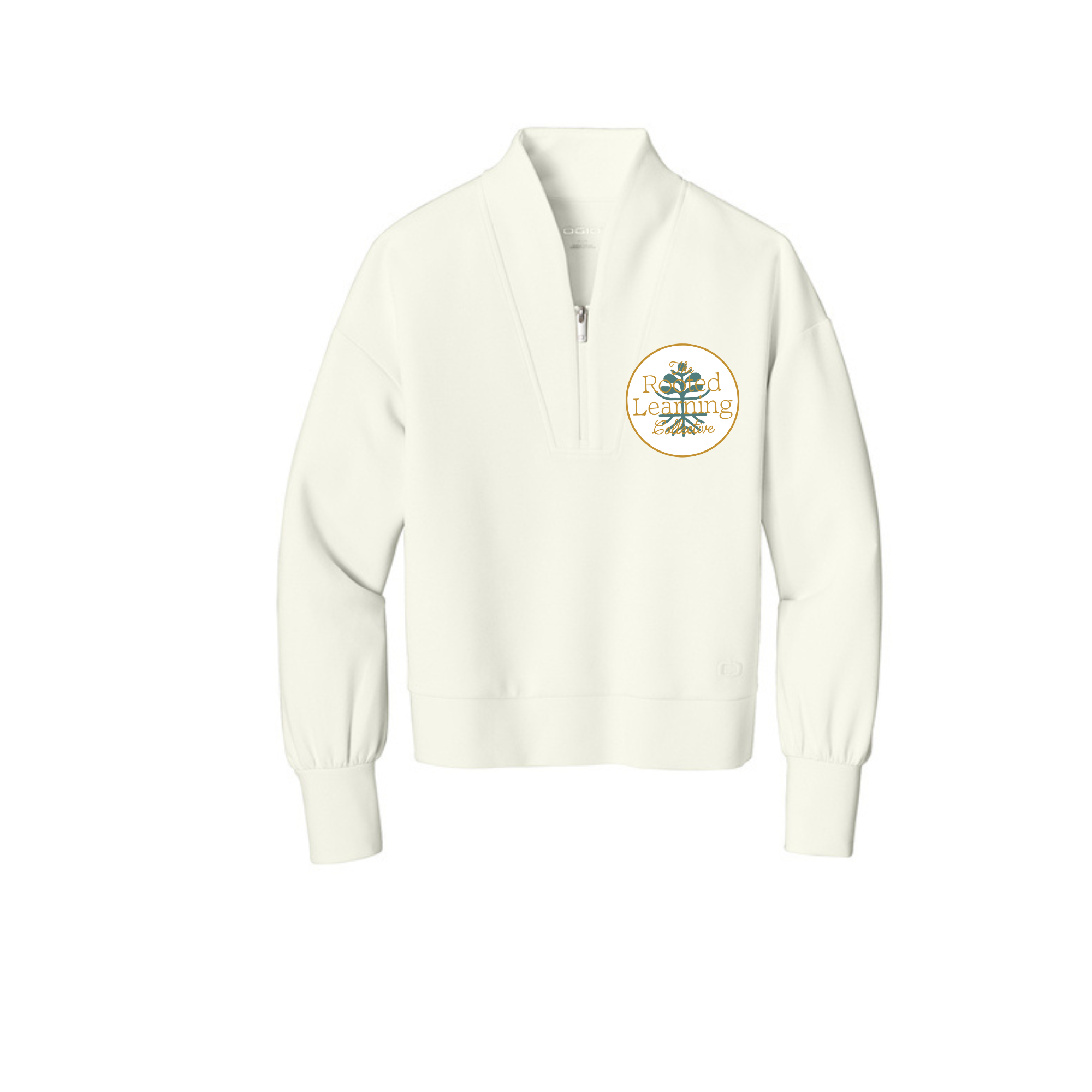 OGIO® Women’s Transcend 1/4 zip with embroidered patch - Image 3