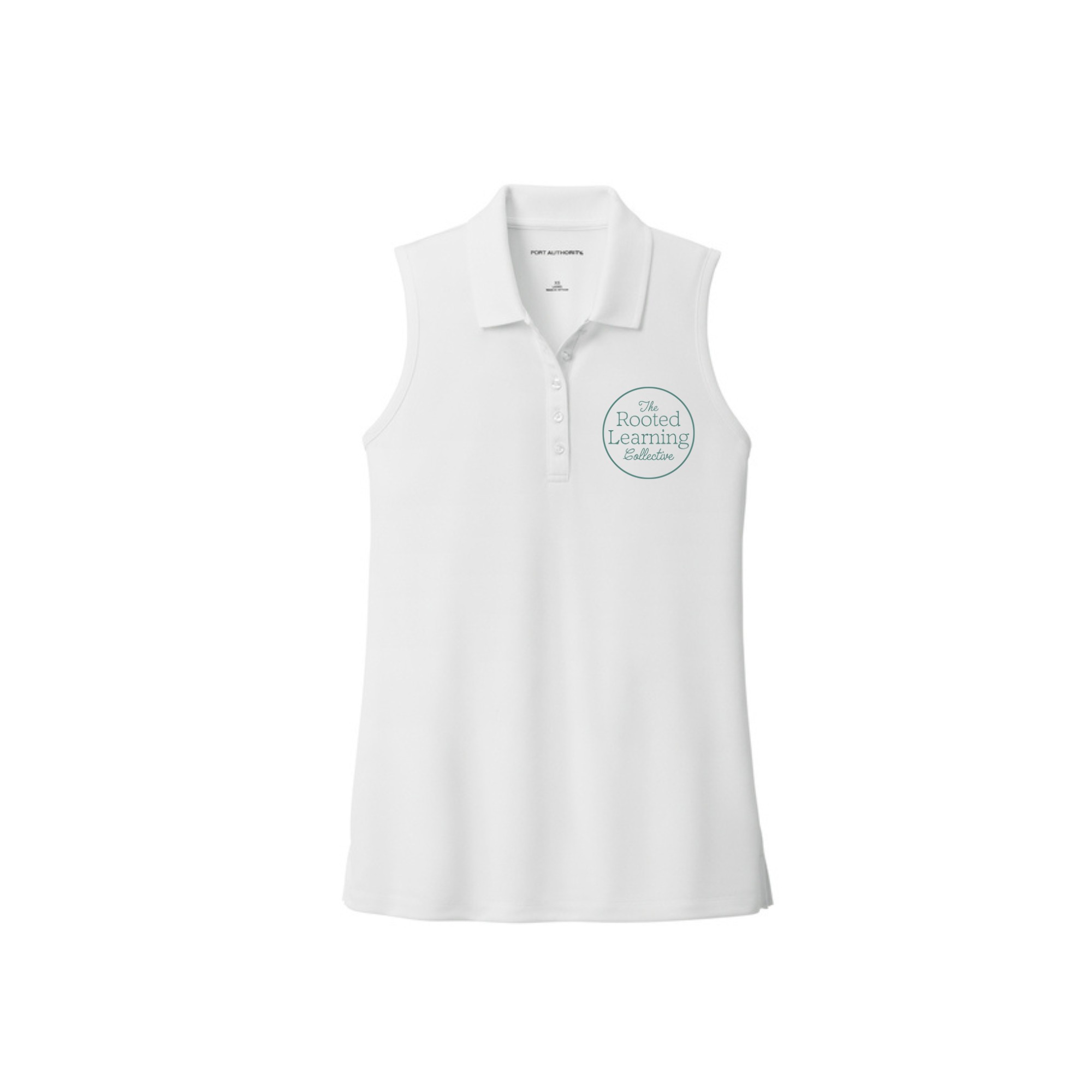 Port Authority® Women's Dry Zone® UV Micro-Mesh Sleeveless Polo with left chest imprint