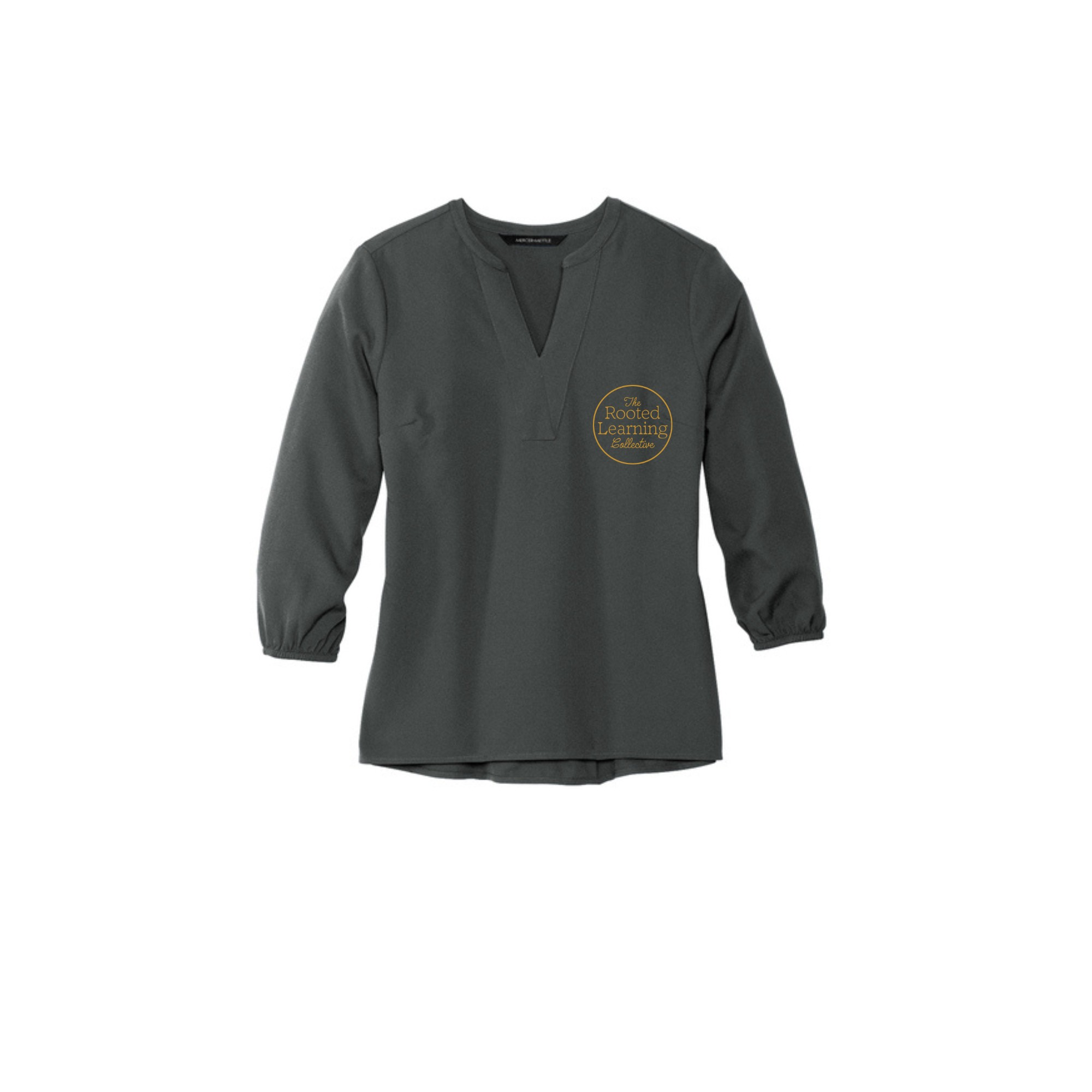 Mercer+Mettle® Women's Stretch Crepe 3/4-Sleeve Blouse - Image 7