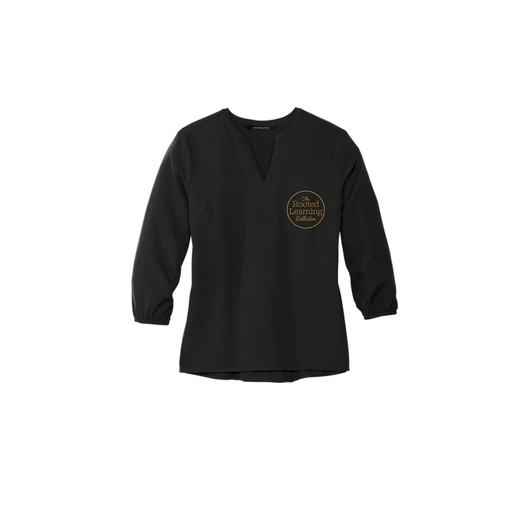 Mercer+Mettle® Women's Stretch Crepe 3/4-Sleeve Blouse - Image 6