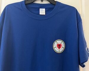 Unisex Port Authority Core Blend Tee in True Royal