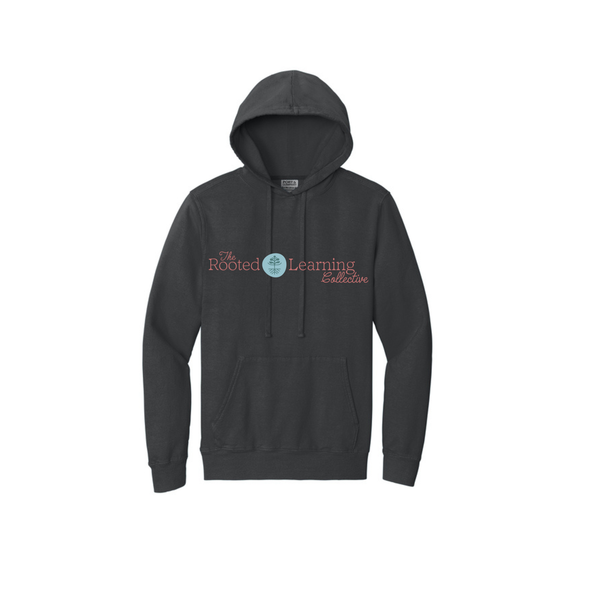 Port & Co Beach Wash Pullover Hooded Sweatshirt with embroidered logo - Image 4