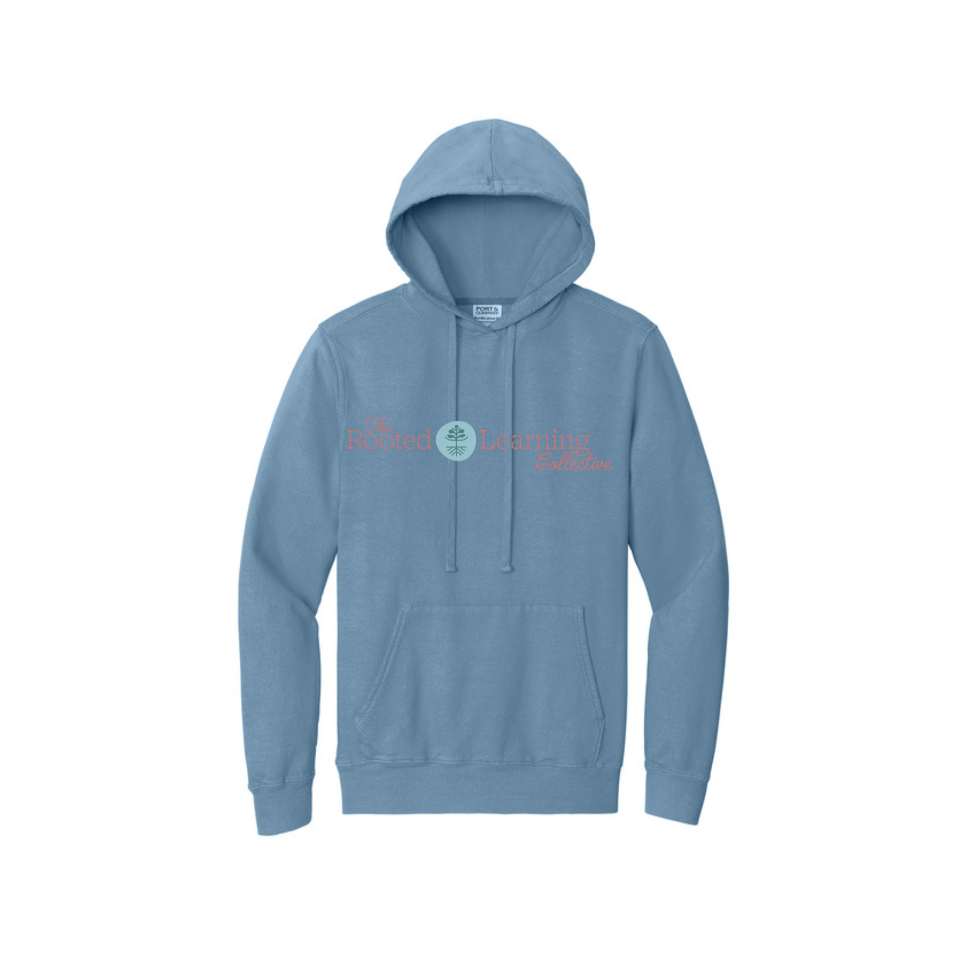 Port & Co Beach Wash Pullover Hooded Sweatshirt with embroidered logo - Image 3