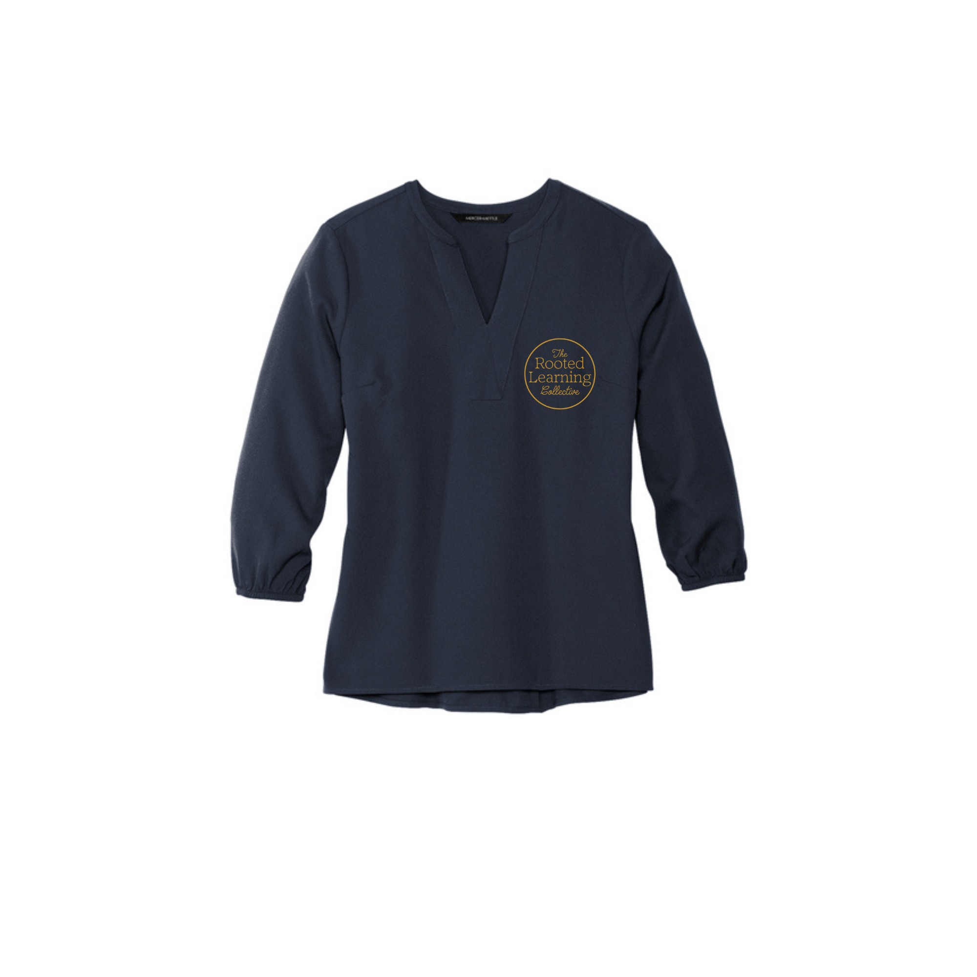 Mercer+Mettle® Women's Stretch Crepe 3/4-Sleeve Blouse - Image 4