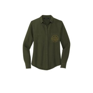 Mercer+Mettle® Women's Stretch Crepe Long Sleeve Camp Blouse