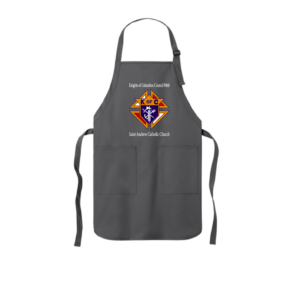 Full Length Two-Pocket Bib Apron with imprinted logo on bib