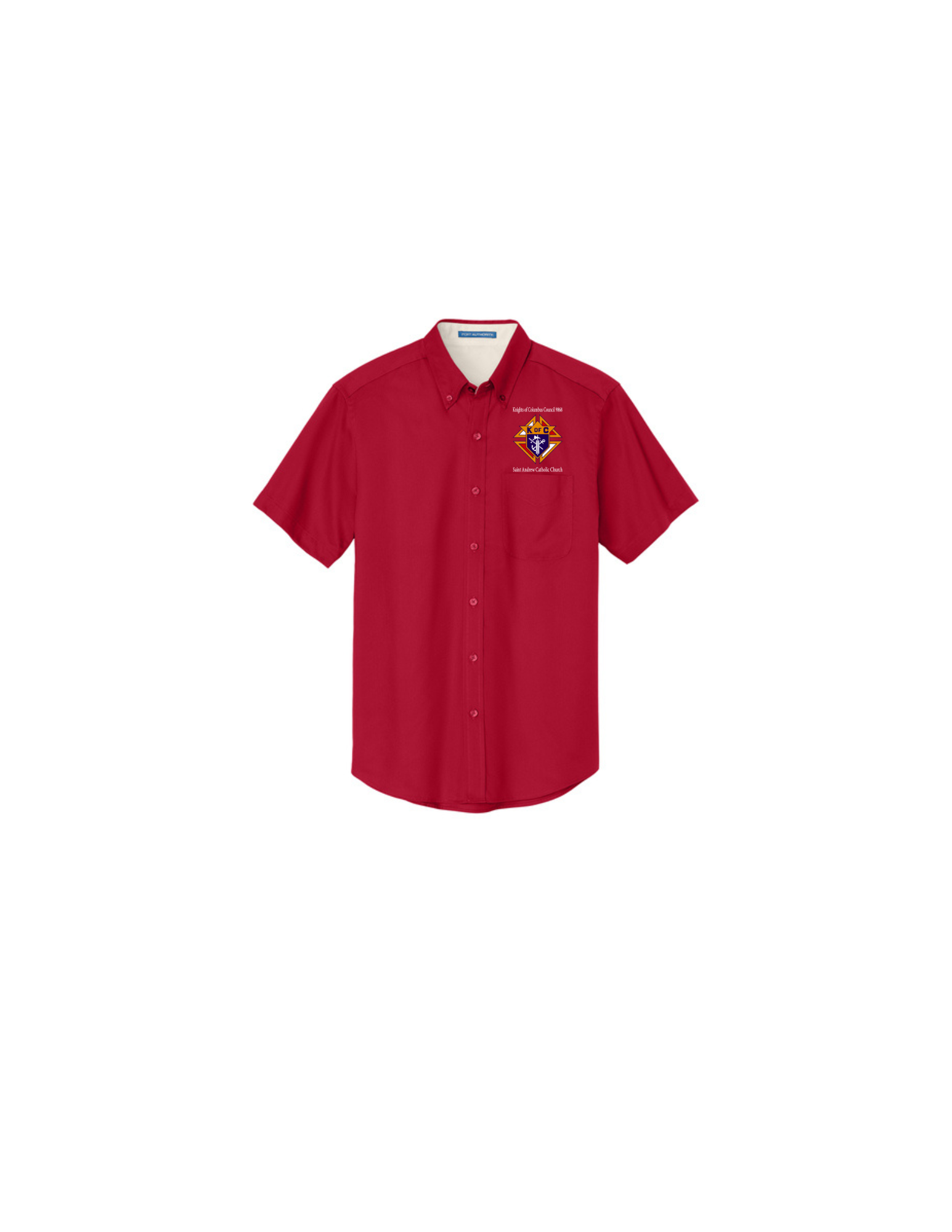 Port Authority Short Sleeve Super Pro React Twill Shirt with embroidered logo