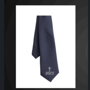 Saint George Adult Navy Tie with embroidered logo