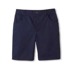 Girl's Navy twill pull-up shorts