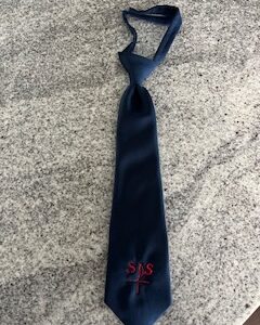 Saint Peter the Apostle Adjustable Navy Tie with embroidered logo