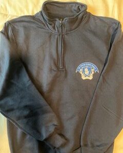 1/4 zip Pullover Sweatshirt with left chest patch
